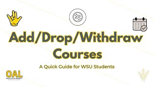 How to Add/Drop/Withdraw from Courses at Wichita State
