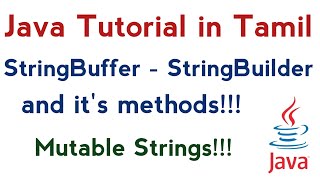 59)StringBuffer and StringBuilder in Java in Tamil | Mutable String | Java In Tamil |conquer victory