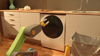 3dmax-Animation of a Robotic Arm Operating A Washing Machine (LG LSF100W)