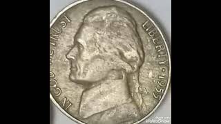 1955 Jefferson nickel mint error,coin value and price rare .