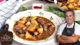 Magro de ternera con patatas. Te va a hacer falta pan, esto está ESPECTACULAR