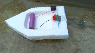 How to make Boat using Thermocol at home | dc motor boat | Boat | Spare Part Technology
