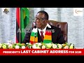 President Mnangagwa Presides Over Final Cabinet Briefing of 2025