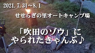 2021.7.31～8.1 徳島県せせらぎの里オートキャンプ場 「吹田のゾウ」にやられたきゃんぷ♪