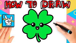 HOW TO DRAW a SHAMROCK (St. Patrick's Day) *very easy* Method STEP BY STEP Drawing Tutorial