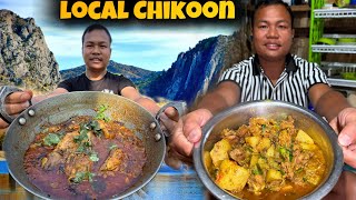 Eating Local Chikoon | Delicious Chicken curry