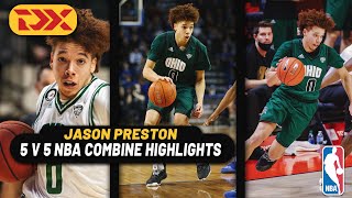 Ohio Bobcats Jason Preston 2021 NBA Combine 5 vs 5 and Roc Nation Pro Day Highlights | LA Clippers