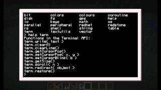 ComputerCraft Tutorial Episode 1 - HELP! and Hello World