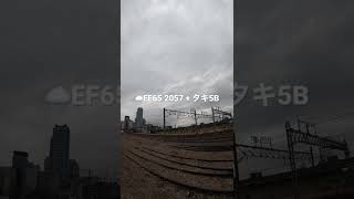 (freight) 2022/02/19 5692レ EF65 2057 + タキ5B #Shorts