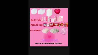 Make a valentines basket! #preppy #valentines #pink #white #red #fyp