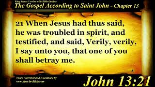 The Gospel of John Chapter 13 - Bible Book #43 - The Holy Bible KJV Read Along Audio/Video/Text
