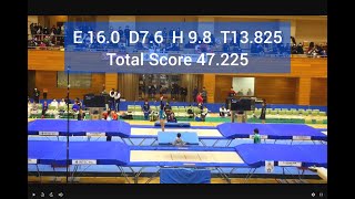 【優勝】トランポリン都道府県対抗戦2020 11-12歳女子【Score47.225】Trampoline Japan Prefecture Matches 2020