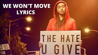 ARLISSA WE WON'T MOVE LYRICS