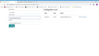 Simple Codeigniter CRUD application (Create, Read, Update, Delete)