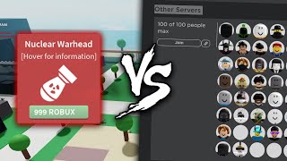 1 Nuke Vs 100 Players (Roblox Combat Warriors)