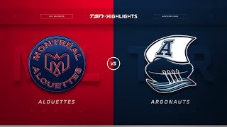 CFL EASTERN DIVISION FINAL HIGHLIGHTS: ALOUETTES VS. ARGONAUTS