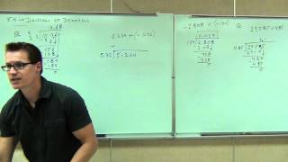 Prealgebra Lecture 5.4:  Dividing Decimal Numbers