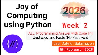 NPTEL Joy of Computing Using Python Week 2 🔥 All Programming Solutions + Code Link (2026)