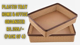 Kuber Plastic Basket Stationary Office Tray, File Tray, Document Tray, Paper Tray, Home Storage