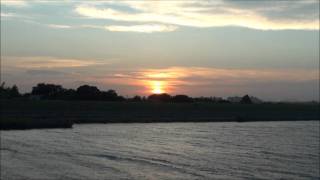 ２０１１年　夏至の日没　夕日