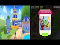 talking tom blast park vs talking tom fun fair gameplay android ios