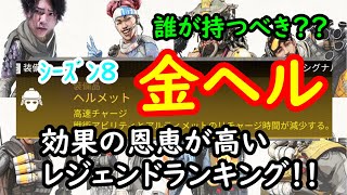 【APEX LEGENDS】金ヘルメットを優先的に持たせるべきレジェンドキャラランキング！【エーペックスレジェンズ】