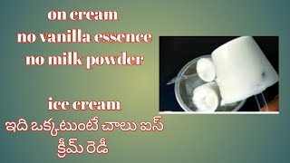 Ice cream ఇది ఒక్కటుంటే చాలు ఐస్ క్రీమ్ రెడీ