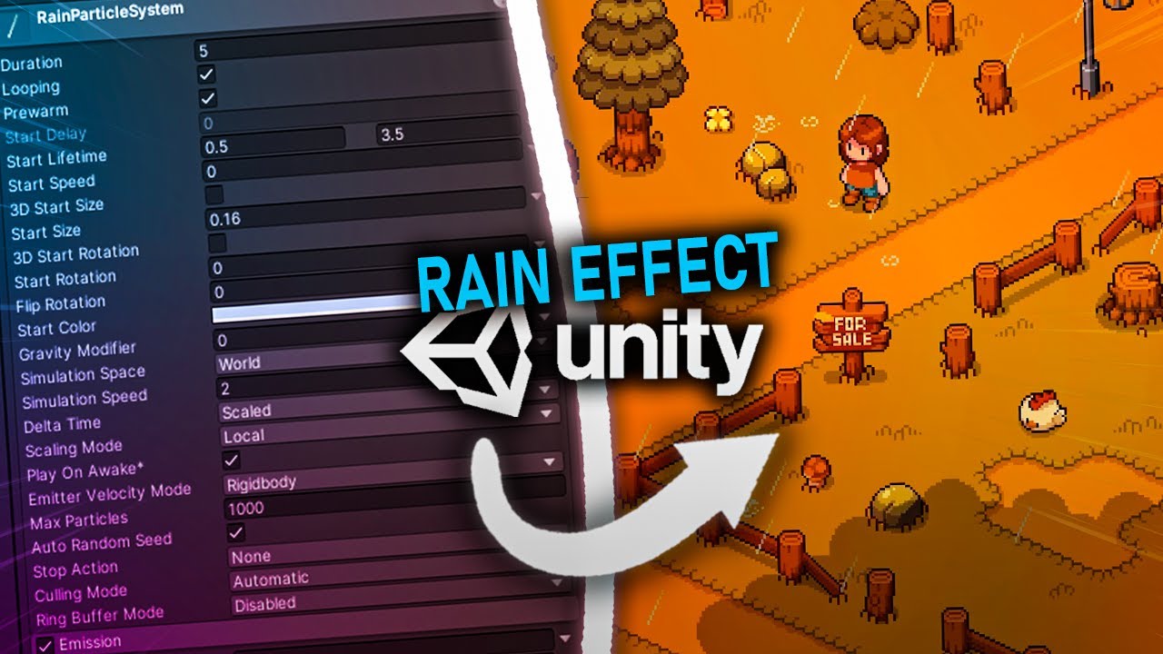 How To Add Rain To Your 2d Game Unity Youtube