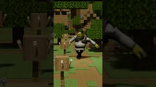 RAT SHUFFLE but It's Shrek in 8-Bit #blender #ratdance #shrek