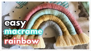 Easy Macrame Rainbow DIY (No Sew!)