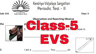 KV Question Paper/ Class-5 EVS PT-2 / Kendriya Vidyalaya Question Paper Explained