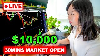 LIVE TRADING - How I Made $10,000 Trading 30MINS ONLY