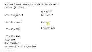 Monopoly: Finding the Profit-Maximizing Level of Labor