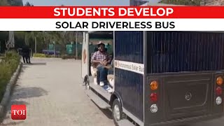 Punjab: Students of the Lovely Professional University develop solar driverless bus