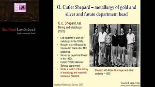 A Century of Materials Science and Engineering at Stanford
