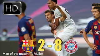 Bayern Munich vs Barcelona 8−2 - All Goals & Extended Highlights - 2020 (Only Goals)