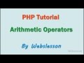 Arithmetic Operators - PHP Beginner Tutorial