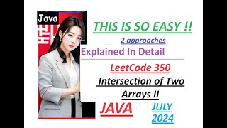 Intersection of Two Arrays II | LeetCode 350 | Java Code | Developer Coder
