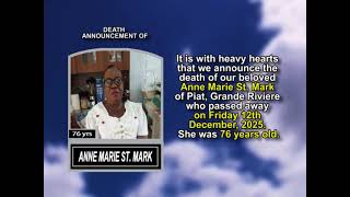 Anne Marie St. Mark ~ Short Obituary