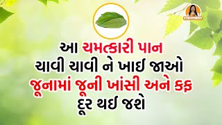 આ ચમત્કારી પાન ચાવી ચાવી ને ખાઈ જાઓ, જૂનામાં જૂની ખાંસી અને કફ દૂર થઈ જશે | Harish Vaidya