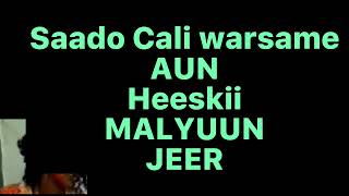 Saado cali warsame AUN | heeskii MALYUUN JEER#sooyaalka dhaqanka#sabiskarayb