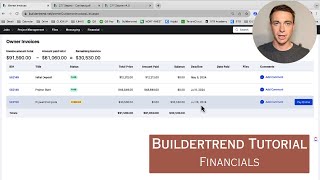 Buildertrend Tutorial - Financial
