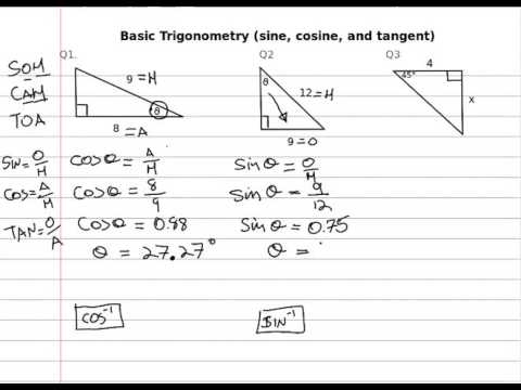 Basic Trigonometric Ratio Examples - YouTube