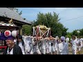 令和5年　城原天満社夏季大祭　宮出し　神輿と小山車の練り