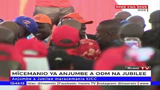 'BABA! BABA!' Ngemi na ndũhiũ Raila akĩingĩra kĩgomano-inĩ kĩa Ajumbe a Jubilee, KICC