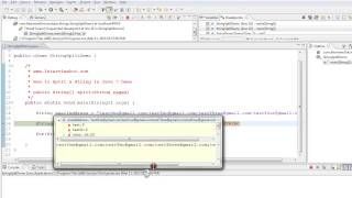 JAVA SPLIT A STRING DEMO