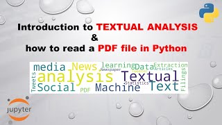 Textual Analysis (Part 1): Intro and extracting text from a PDF