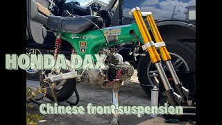 HONDA DAX 中華なんちゃって倒立フォークに変えてみた🔧