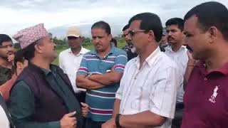 Janardan Sharma and Mayor of Tulsipur - Talking about Tulsipur Airport