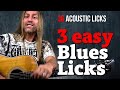 3 Easy Blues Licks for Acoustic Guitar | Steve Stine | GuitarZoom.com